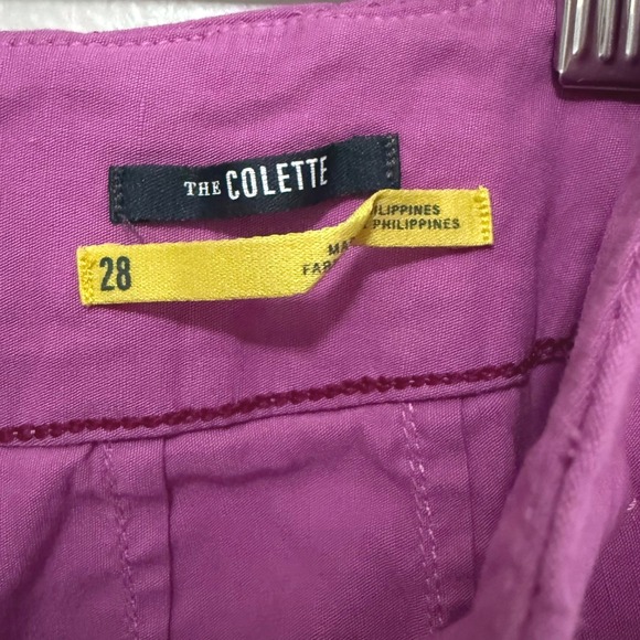 Maeve Anthropologie The Colette Wide Leg Pants Vibrant Purple Linen Blend Sz 28 - Picture 7 of 8